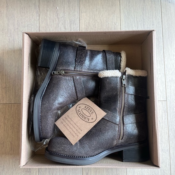 Steve Madden Brixton Fur Boots- NEW IN BOX size 8.5 - Picture 7 of 7